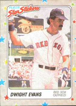 1988 Fleer Sticker Baseball Cards        008      Dwight Evans